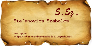 Stefanovics Szabolcs névjegykártya